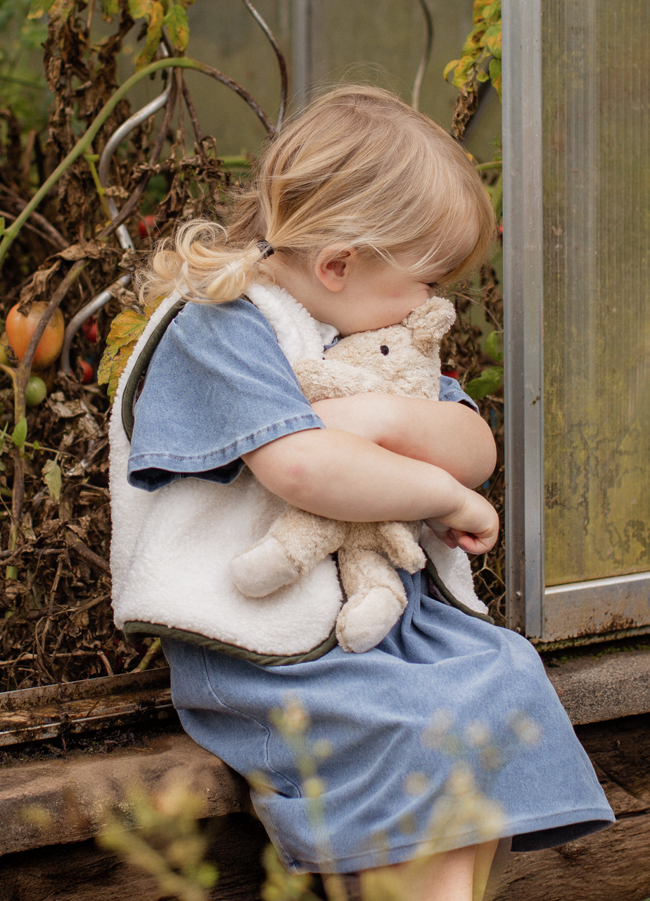 Kuscheltier Bär klein | leinen (Traubenkern)