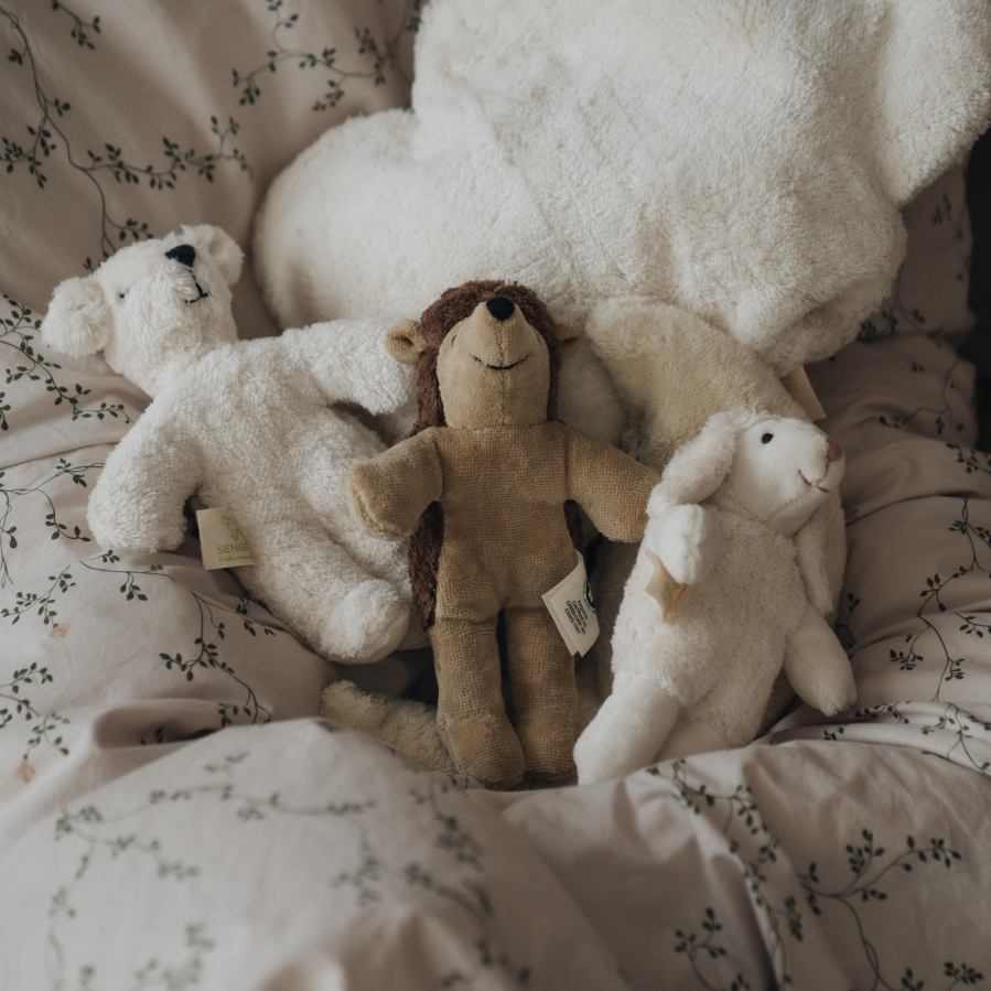 Tierpuppen Baby Bär | weiß