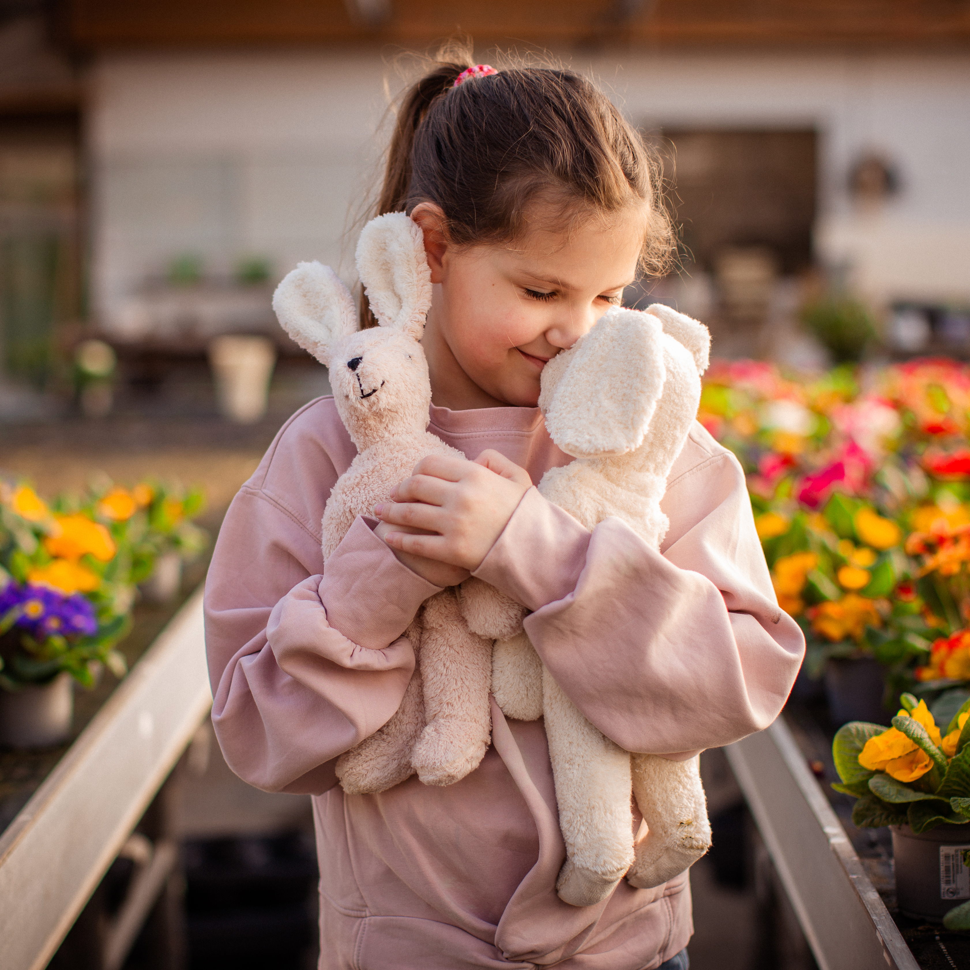 Schlenkertier Hase klein | rosa - Sakura