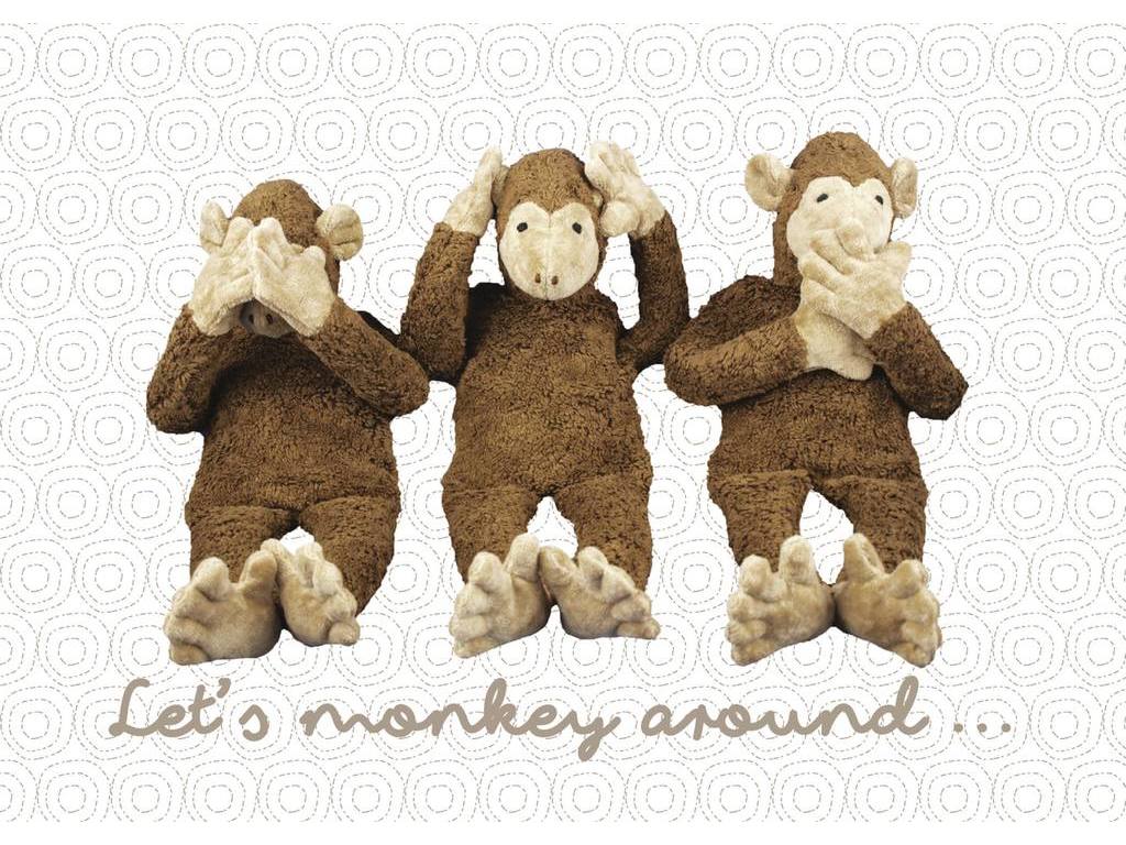 Postkarte Let's monkey around